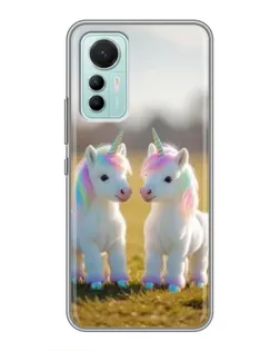 Чехол для Xiaomi Mi 12 Lite с картинкой «Пара единорогов»