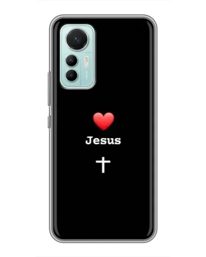 Чехол для Xiaomi Mi 12 Lite с картинкой «Сердце - Jesus» Чехол для Xiaomi Mi 12 Lite с картинкой «Сердце - Jesus»