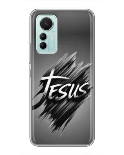 Чехол для Xiaomi Mi 12 Lite с картинкой «Надпись Jesus Graffiti» Чехол для Xiaomi Mi 12 Lite с картинкой «Надпись Jesus Graffiti»