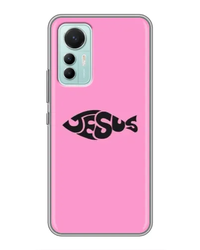 Чехол для Xiaomi Mi 12 Lite с картинкой «Розовый символ Jesus» Чехол для Xiaomi Mi 12 Lite с картинкой «Розовый символ Jesus»