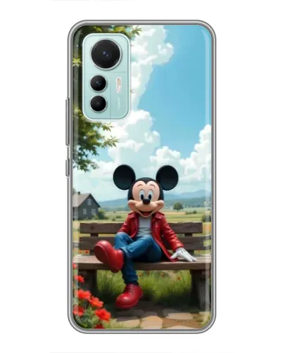 Чехол для Xiaomi Mi 12 Lite с картинкой «Микки на скамейке»