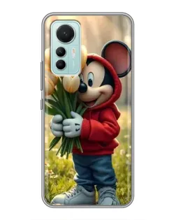 Чехол для Xiaomi Mi 12 Lite с картинкой «Микки с тюльпанами»