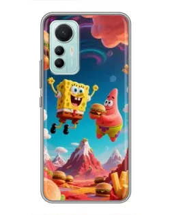Чехол для Xiaomi Mi 12 Lite с картинкой «Космический фастфуд»