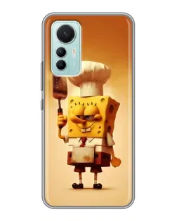 Чехол для Xiaomi Mi 12 Lite с картинкой «Губка Боб повар»