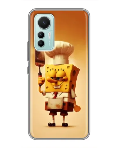 Чехол для Xiaomi Mi 12 Lite с картинкой «Губка Боб повар»