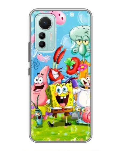 Чехол для Xiaomi Mi 12 Lite с картинкой «Губка Боб и друзья» Чехол для Xiaomi Mi 12 Lite с картинкой «Губка Боб и друзья»