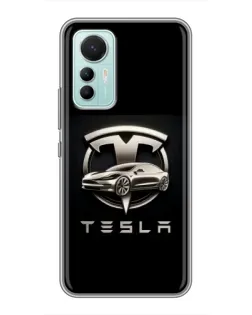 Чехол для Xiaomi Mi 12 Lite с картинкой «Tesla — серебристое авто» Чехол для Xiaomi Mi 12 Lite с картинкой «Tesla — серебристое авто»