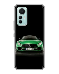 Чехол для Xiaomi Mi 12 Lite с картинкой «Mercedes — неоновый лого»