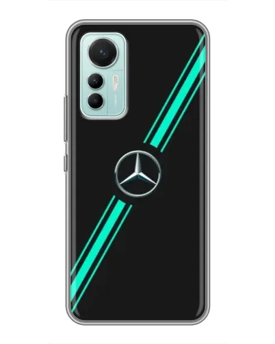 Чехол для Xiaomi Mi 12 Lite с картинкой «Спортивные линии Mercedes» Чехол для Xiaomi Mi 12 Lite с картинкой «Спортивные линии Mercedes»