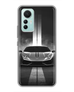 Чехол для Xiaomi Mi 12 Lite с картинкой «Lamborghini симметрия дорог»