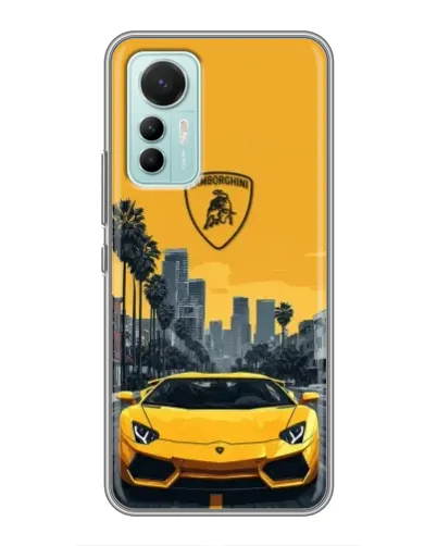 Чехол для Xiaomi Mi 12 Lite с картинкой «Желтый Lamborghini город» Чехол для Xiaomi Mi 12 Lite с картинкой «Желтый Lamborghini город»