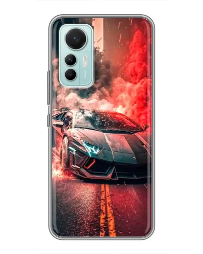 Чехол для Xiaomi Mi 12 Lite с картинкой «Lamborghini красный дым» Чехол для Xiaomi Mi 12 Lite с картинкой «Lamborghini красный дым»