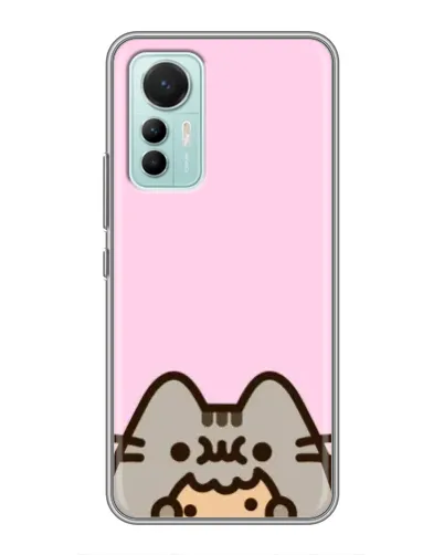 Чехол для Xiaomi Mi 12 Lite с картинкой «Pusheen и печенье» Чехол для Xiaomi Mi 12 Lite с картинкой «Pusheen и печенье»