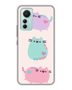 Чехол для Xiaomi Mi 12 Lite с картинкой «Pusheen трио»