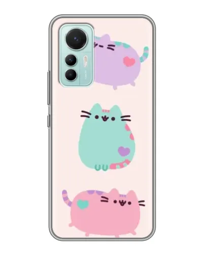 Чехол для Xiaomi Mi 12 Lite с картинкой «Pusheen трио» Чехол для Xiaomi Mi 12 Lite с картинкой «Pusheen трио»
