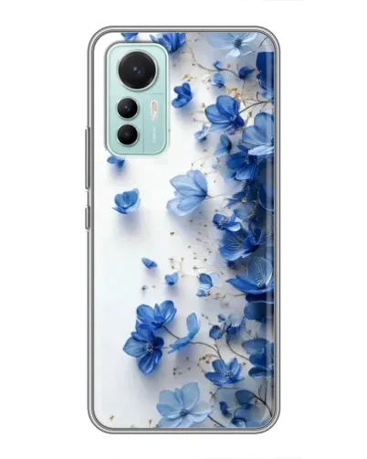 Чехол для Xiaomi Mi 12 Lite с картинкой «Голубой цветочный каскад»