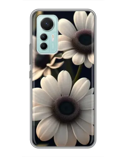 Чехол для Xiaomi Mi 12 Lite с картинкой «Белые маргаритки макро»