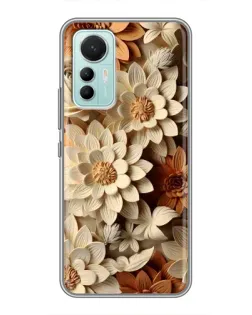 Чехол для Xiaomi Mi 12 Lite с картинкой «Бежевый флористический декор»