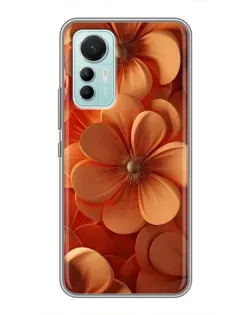 Чехол для Xiaomi Mi 12 Lite с картинкой «Оранжевый макро цветок»