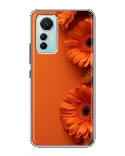 Чехол для Xiaomi Mi 12 Lite с картинкой «Оранжевые герберы»