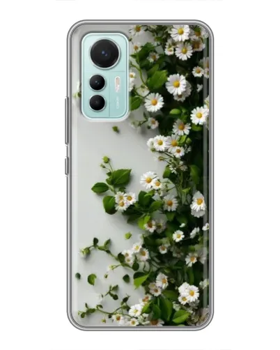 Чехол для Xiaomi Mi 12 Lite с картинкой «Ветка мелких белых цветов»