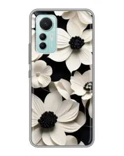 Чехол для Xiaomi Mi 12 Lite с картинкой «Объемные белые цветы»