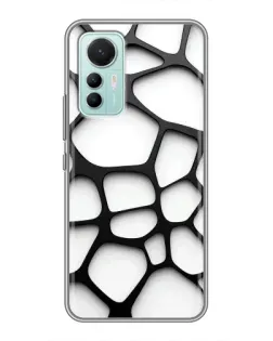 Чохол для Xiaomi Mi 12 Lite з картинкою «Біла об'ємна сітка»