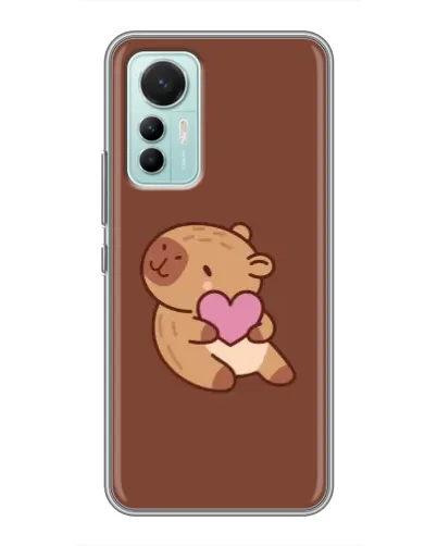 Чехол для Xiaomi Mi 12 Lite с картинкой «Капибара с сердцем»