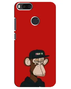 Чехол для Xiaomi Mi A1 / Mi 5X с картинкой «Bored Ape — красный фон»