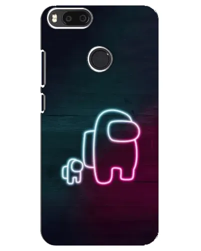 Чехол для Xiaomi Mi A1 / Mi 5X с картинкой «Among Us неон-арт»