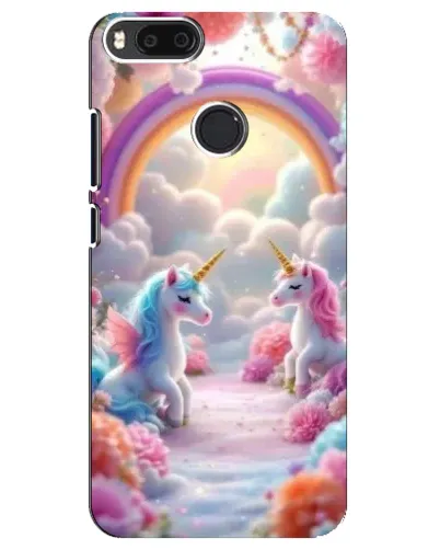 Чехол для Xiaomi Mi A1 / Mi 5X с картинкой «Радуга и единороги»
