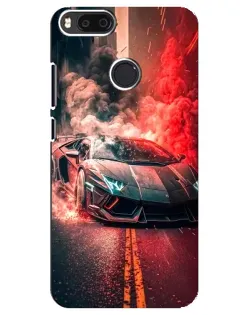 Чехол для Xiaomi Mi A1 / Mi 5X с картинкой «Lamborghini красный дым»
