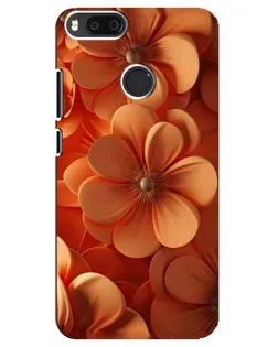 Чехол для Xiaomi Mi A1 / Mi 5X с картинкой «Оранжевый макро цветок»