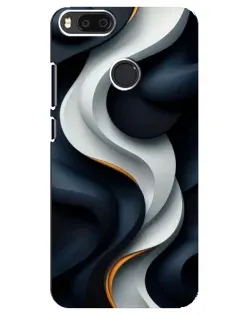 Чехол для Xiaomi Mi A1 / Mi 5X с картинкой «Объемные черно-белые ленты»