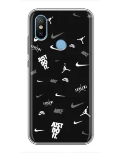 Чехол для Xiaomi Mi6X с картинкой «Nike Black Pattern» Чехол для Xiaomi Mi6X с картинкой «Nike Black Pattern»