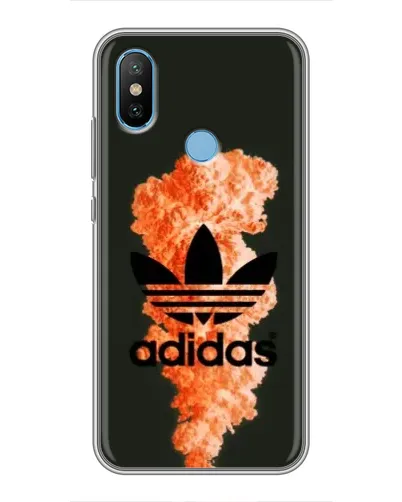 Чехол для Xiaomi Mi6X с картинкой «Оранжевый дым Adidas» Чехол для Xiaomi Mi6X с картинкой «Оранжевый дым Adidas»