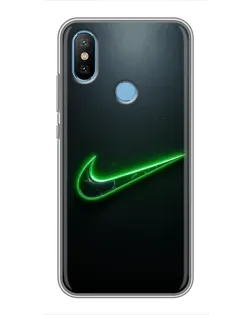 Чехол для Xiaomi Mi6X с картинкой «Неоновый контур Nike»