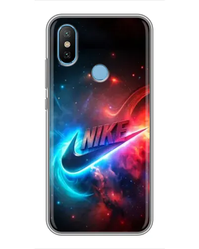Чехол для Xiaomi Mi6X с картинкой «Огненный логотип Nike»