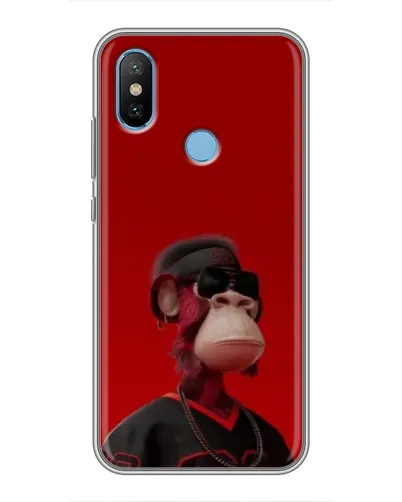Чехол для Xiaomi Mi6X с картинкой «Bored Ape в красном» Чехол для Xiaomi Mi6X с картинкой «Bored Ape в красном»