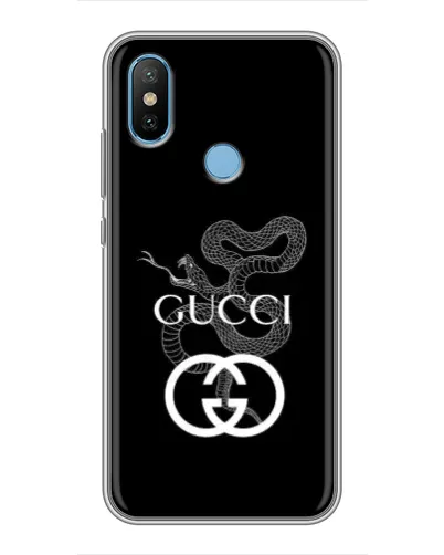 Чехол для Xiaomi Mi6X с картинкой «Gucci — серебряная змея» Чехол для Xiaomi Mi6X с картинкой «Gucci — серебряная змея»