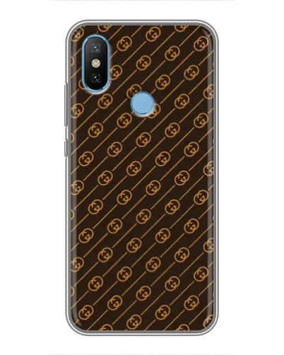 Чехол для Xiaomi Mi6X с картинкой «Gucci — золотые диагонали» Чехол для Xiaomi Mi6X с картинкой «Gucci — золотые диагонали»