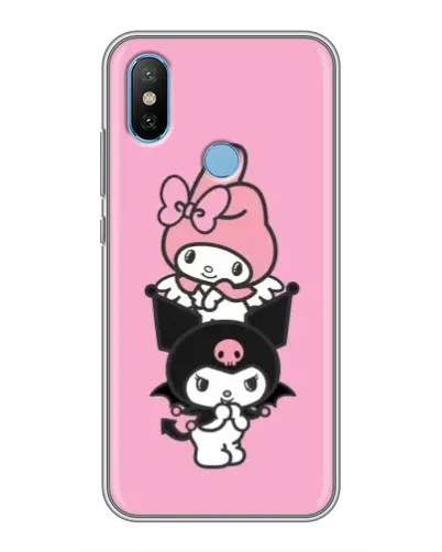Чехол для Xiaomi Mi6X с картинкой «My Melody и Kuromi» Чехол для Xiaomi Mi6X с картинкой «My Melody и Kuromi»