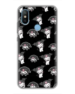 Чохол для Xiaomi Mi6X з картинкою «Чорний паттерн Kuromi»