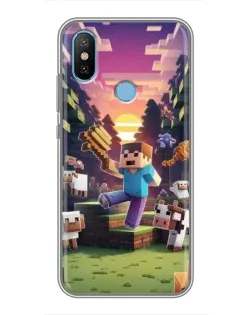 Чехол для Xiaomi Mi6X с картинкой «Стив на ферме»