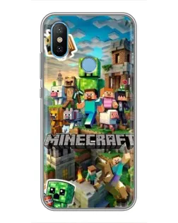 Чехол для Xiaomi Mi6X с картинкой «Замок Minecraft»
