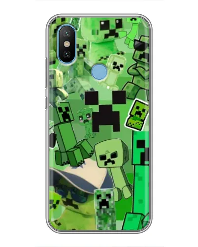 Чехол для Xiaomi Mi6X с картинкой «Криперы Minecraft»