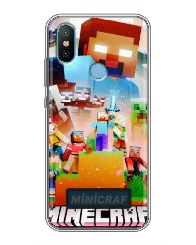 Чехол для Xiaomi Mi6X с картинкой «Minecraft герои игры»