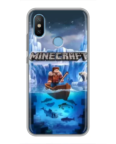 Чехол для Xiaomi Mi6X с картинкой «Minecraft ледяной мир»
