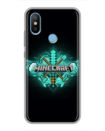 Чехол для Xiaomi Mi6X с картинкой «Minecraft Diamond лого»