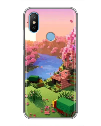 Чехол для Xiaomi Mi6X с картинкой «Розовое дерево Minecraft»